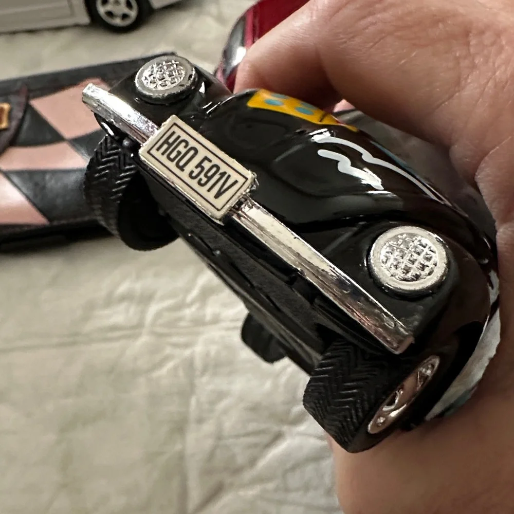 Volkswagen Bug Colorful Dice Decorated Black Toy Car